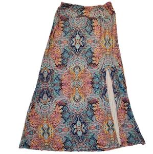 Cynthia Rowley Multicolored Paisley Maxi Skirt Women's Size Large